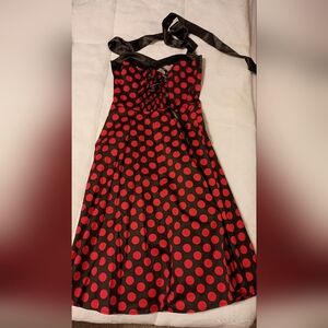 1950s style Red and black audrey dress